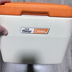 Coleman Lil' Oscar Orange and White Cooler